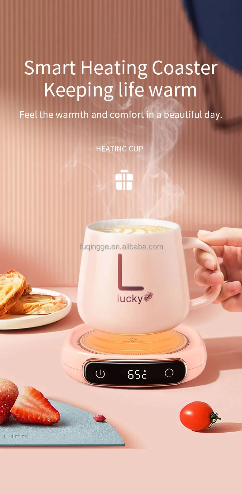 Coffee Tea Cup Heater Warmer Desktop Rechargeable 55 65 75 Degree
