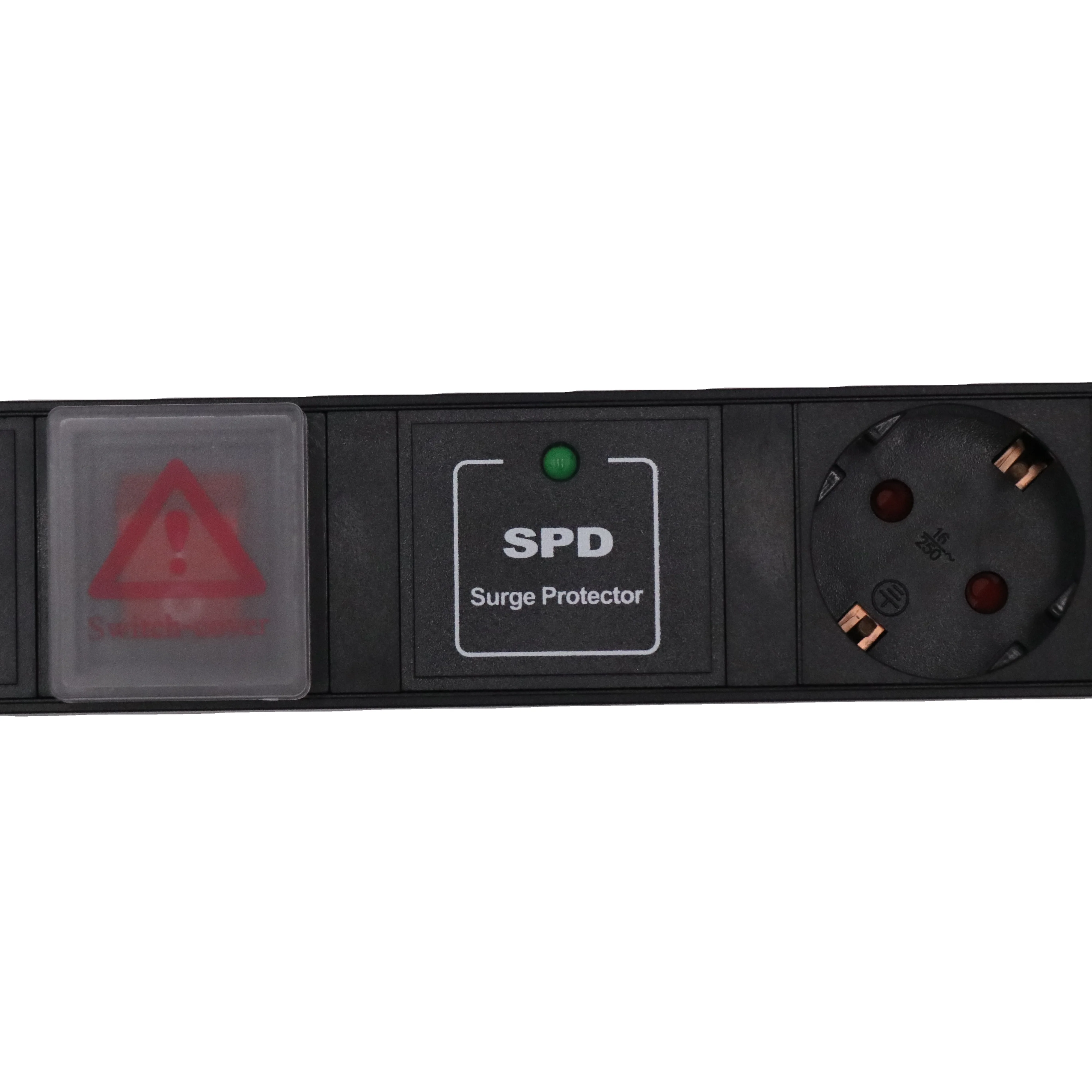 1U 6 Ways Germany  Type with SPD   Rack PDU