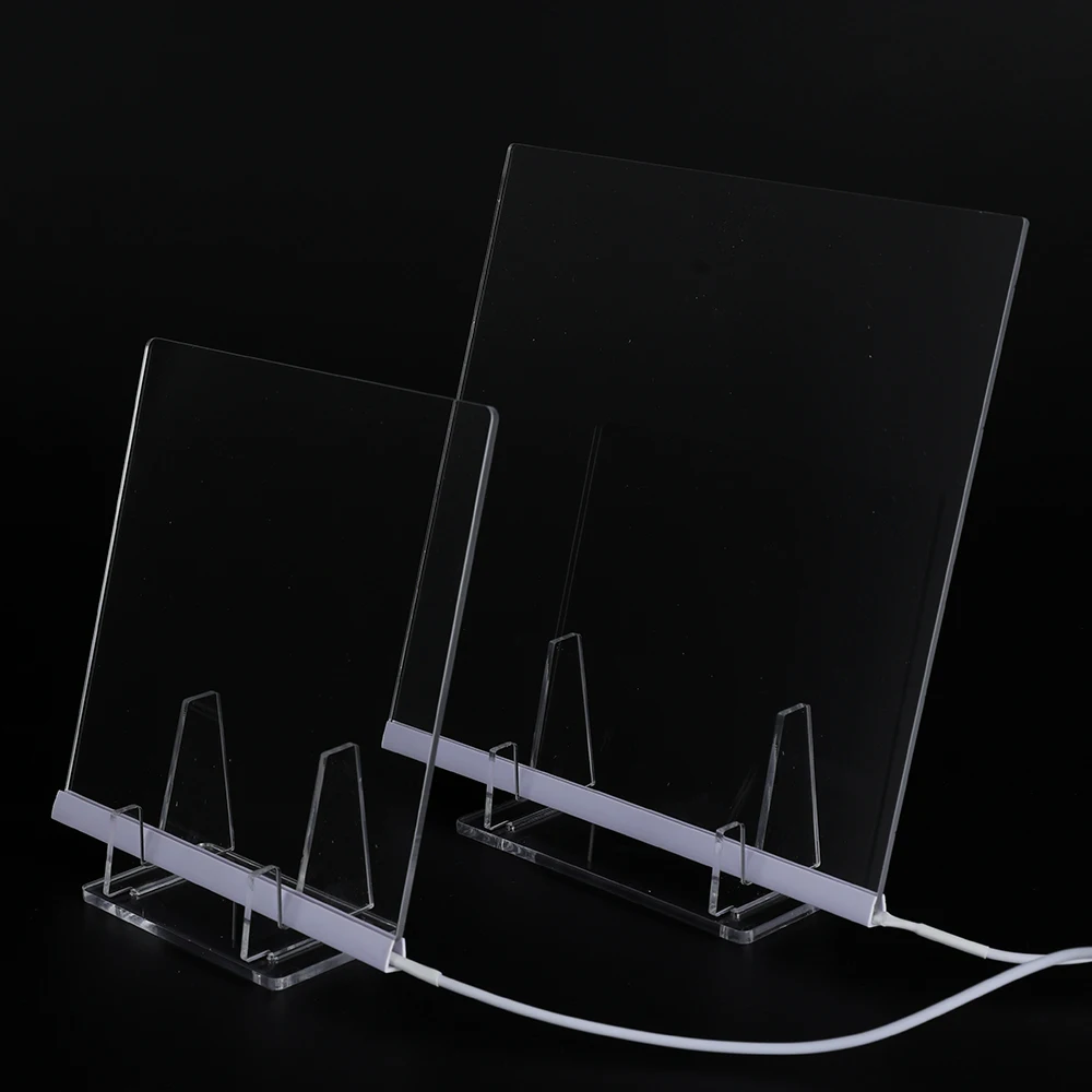 LED Acrylic Message Board Luminous Note Board Acrylic Erasable Memo Portable Writing Board for Office School Home
