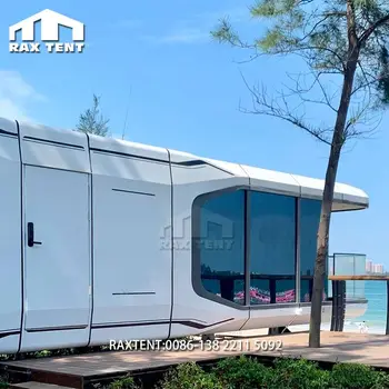 Waterproof  Prefab House Modern with Smart Control System and Bathroom for Glamping Hotel in Seaside