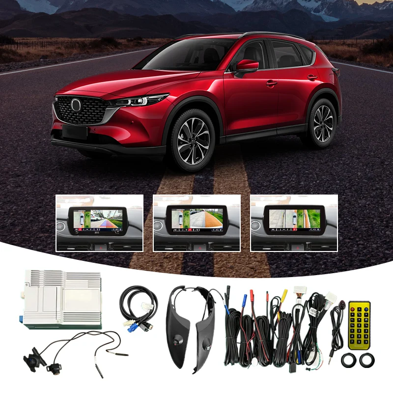 Wemaer 360 Degree AHD 1080P Panoramic Camera Around Bird View Parking Security System 3D AVM Car Camera for Mazda 6 & Mazda CX5