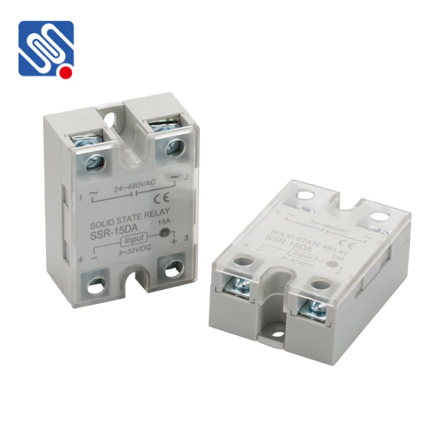 Meishuo SSR-15DA DC to AC 15A SSR Single Phase Solid State Ssr Small High Power Relay
