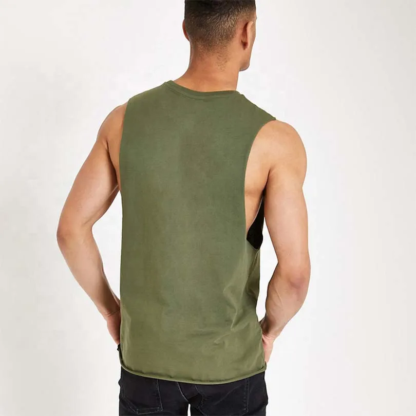 Custom Running man Gym Tank Tops Round Bottom Cotton Elastane Sport tank tops for men fit summer