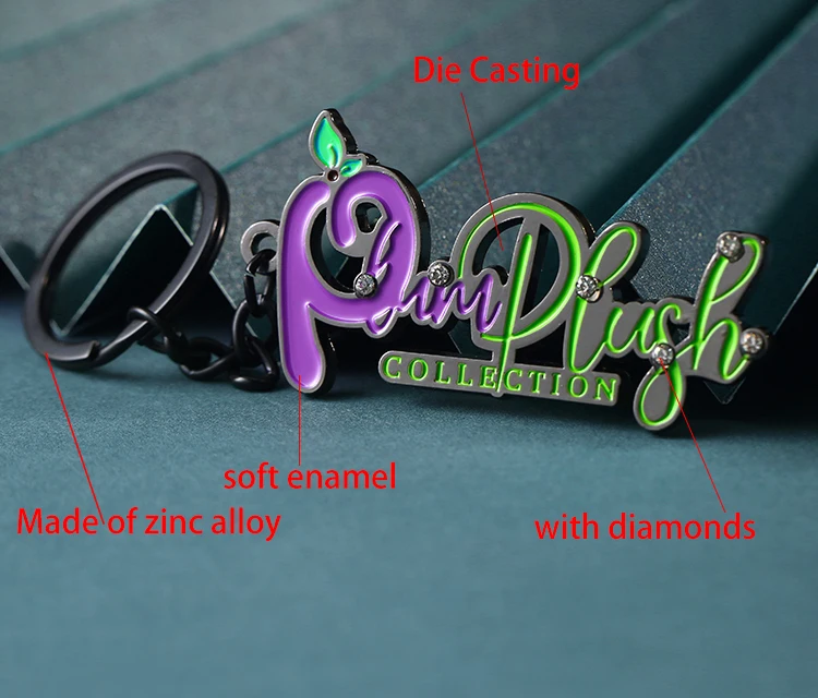 Fashion Cartoon Mini Car Keychain Cheap High Quality Enamel Metal Key