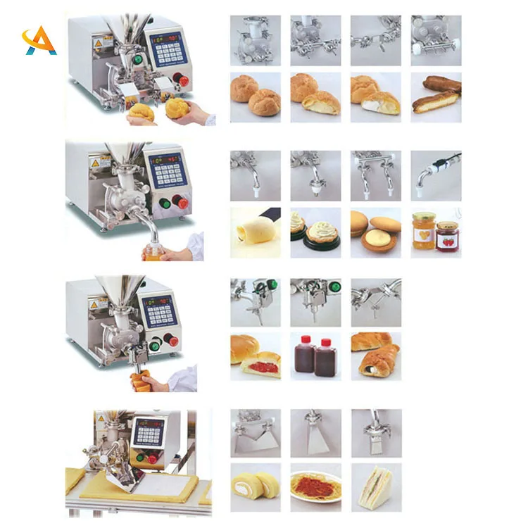 Manual Double Head Rice Cake Depositor Cup Cake Filling Machine for Sale