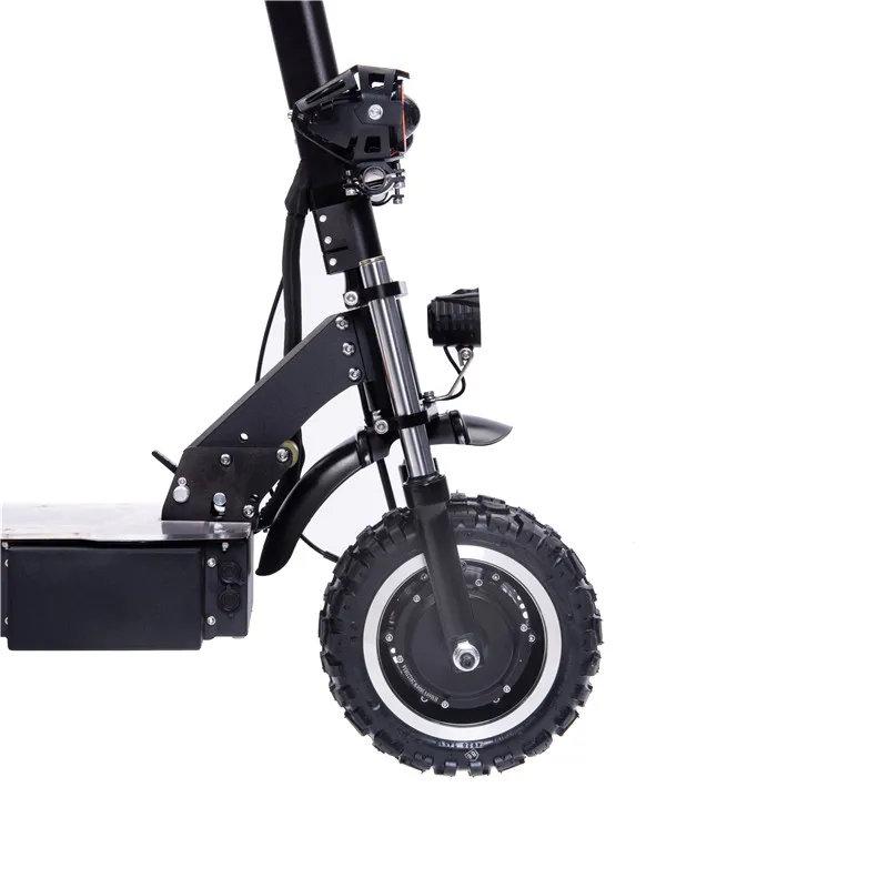 Front Hydraulic Disc Brake Electric Scooter Folded With Front Light