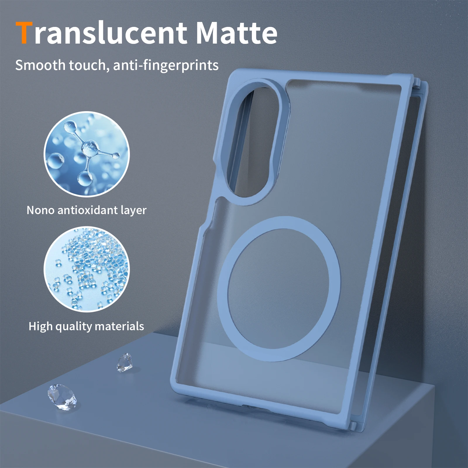 product luxury phone case for samsung galaxy z fold 8 wide magnetic soft matte clear covers shockproof cases hard pc protections-3