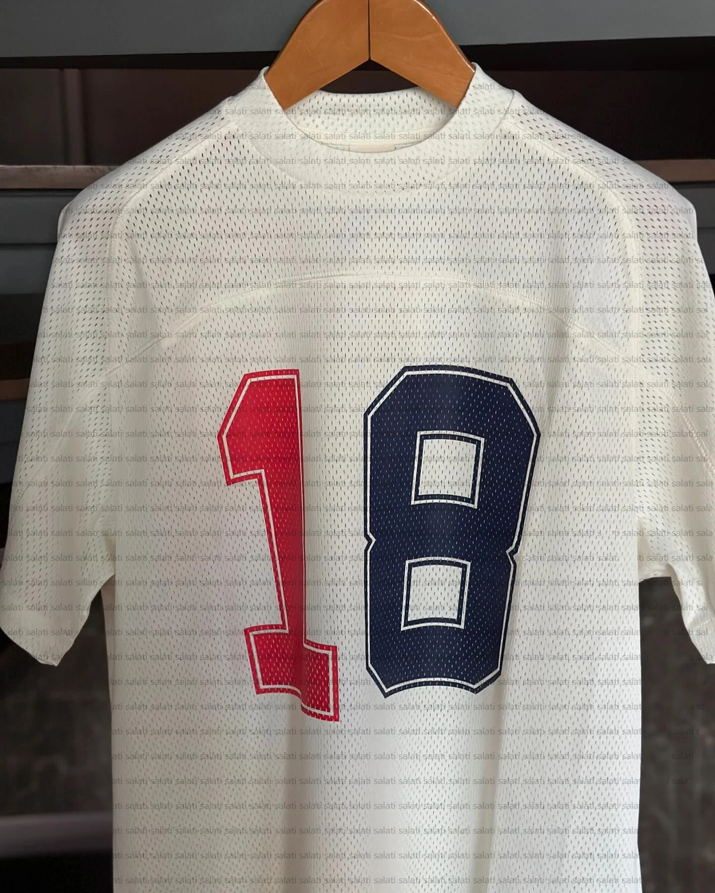 Salati Custom Jersey T-shirts Quick Dry Oversized Vintage Retro Boxy Mesh Basketball Soccer Wear Football Jersey Shirts for Men gallery 2