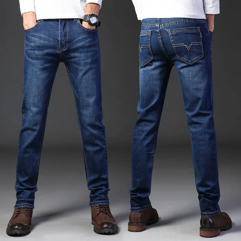 Wholesale Plus Size Slim Straight Long Pant Casual Men Jeans Pantalon ...