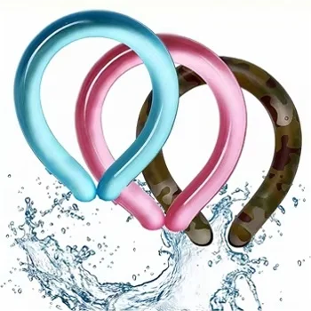 Colorful Wearable Automatic PCM Cooler Gel Ice Pack Neck Tube for Outdoor Sports Summer Hot Flashes Fever Relief Hot Cold Packs