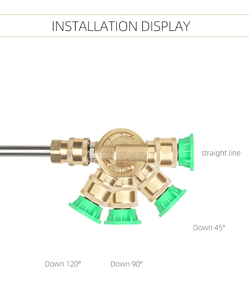 SPS Quick Connect 7 Rotation Angles Pivoting Coupler Pressure Washer Accessories With 5 Color Nozzles
