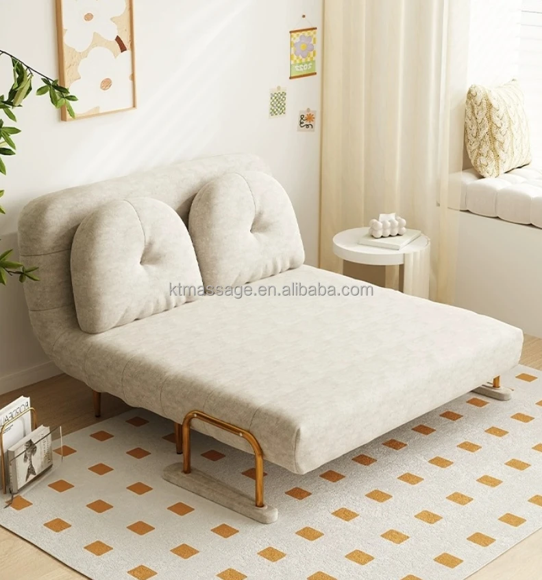 Modern Foldable Metal Frame Sofa Bed for Indoor Living Room, Office ...