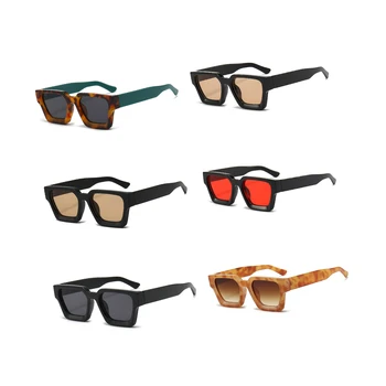 2024 Custom LOGO Fashion Square Frame Cheap Style Candy Trendy Large Frame Sunglasses For Unisex