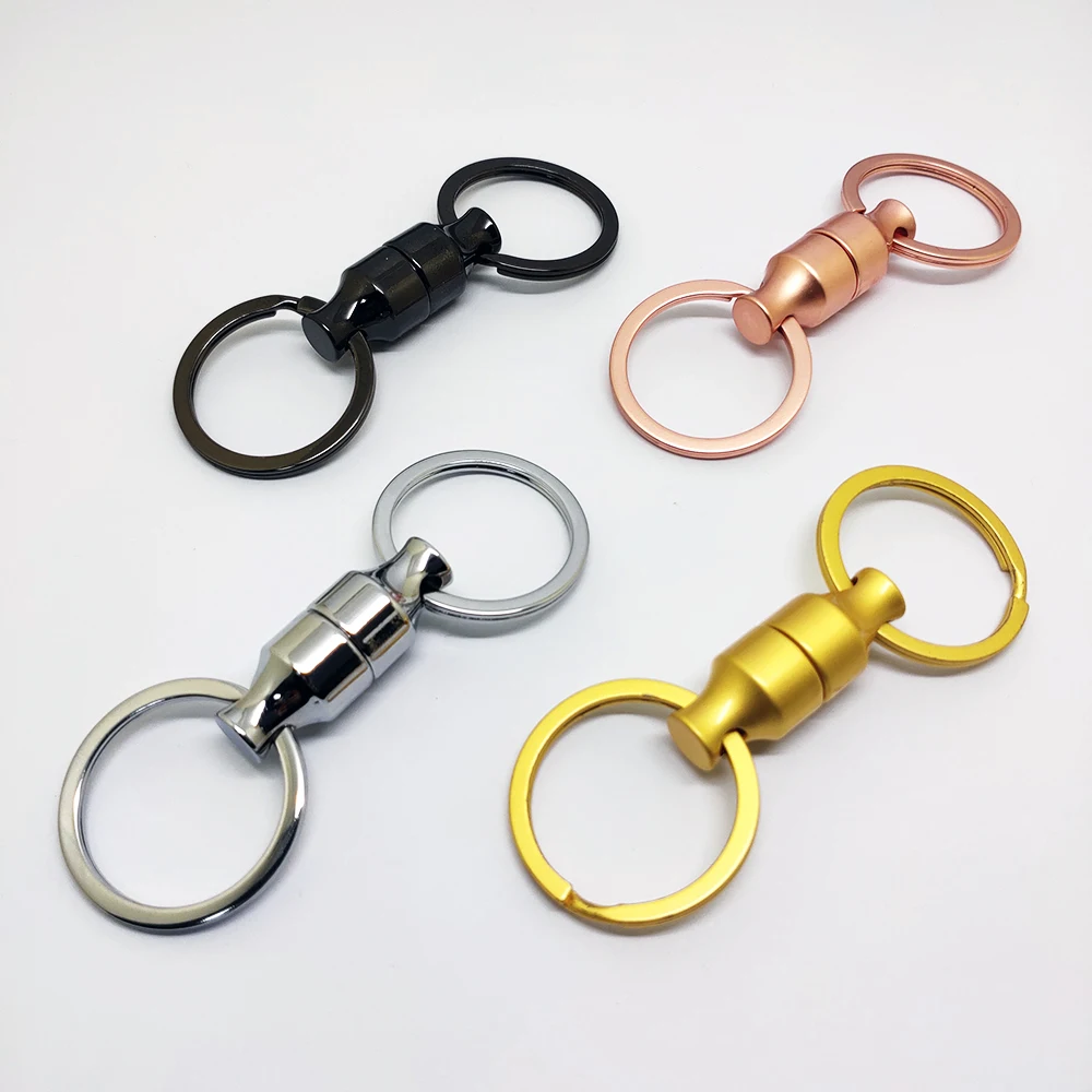 Snap Separate Heavy Duty Dual Durable Detachable Magnetic Clasp Keychain Magnet Keyring