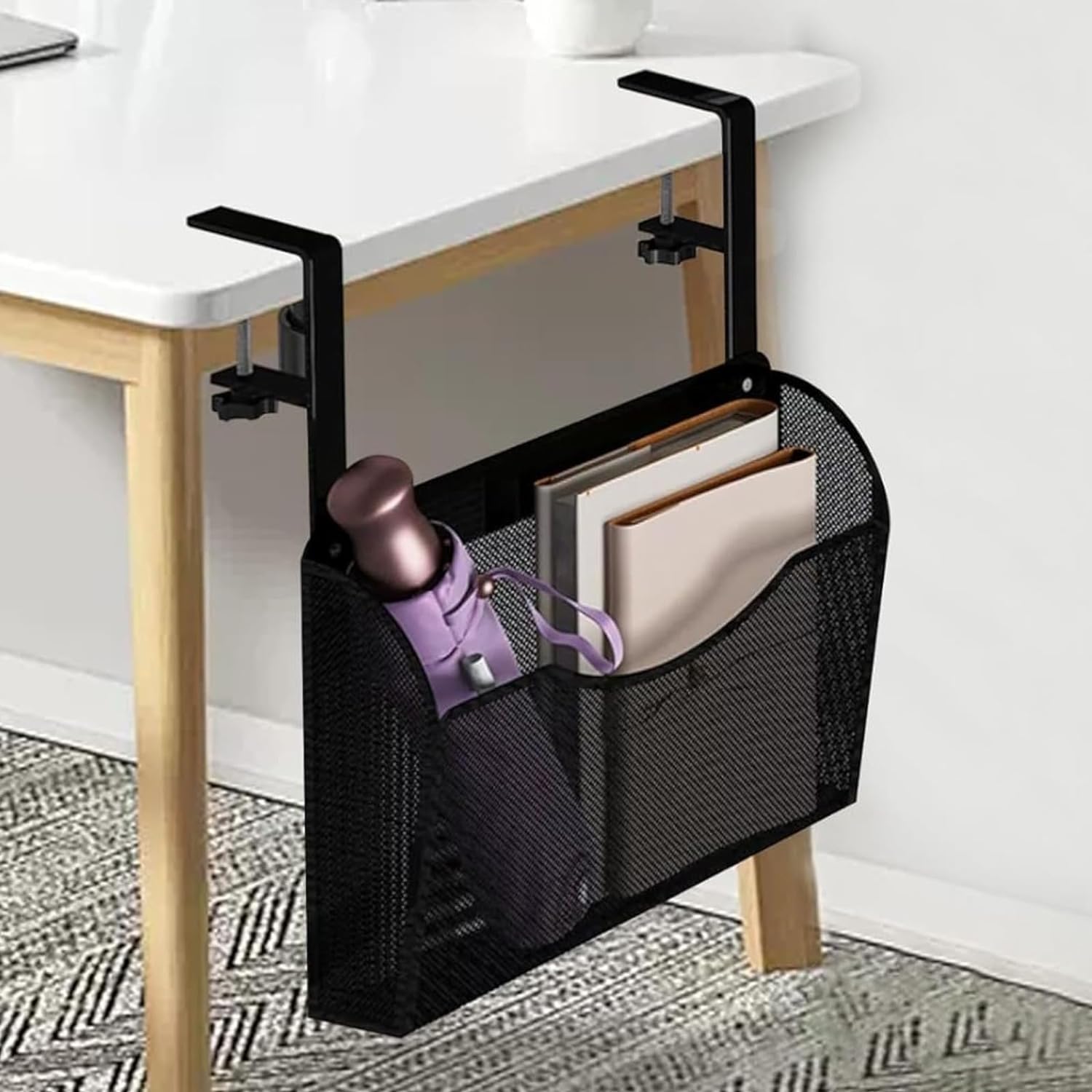 Desk Side Storage, Under Desk Drawer, Hanging Desk Organizer, Mesh