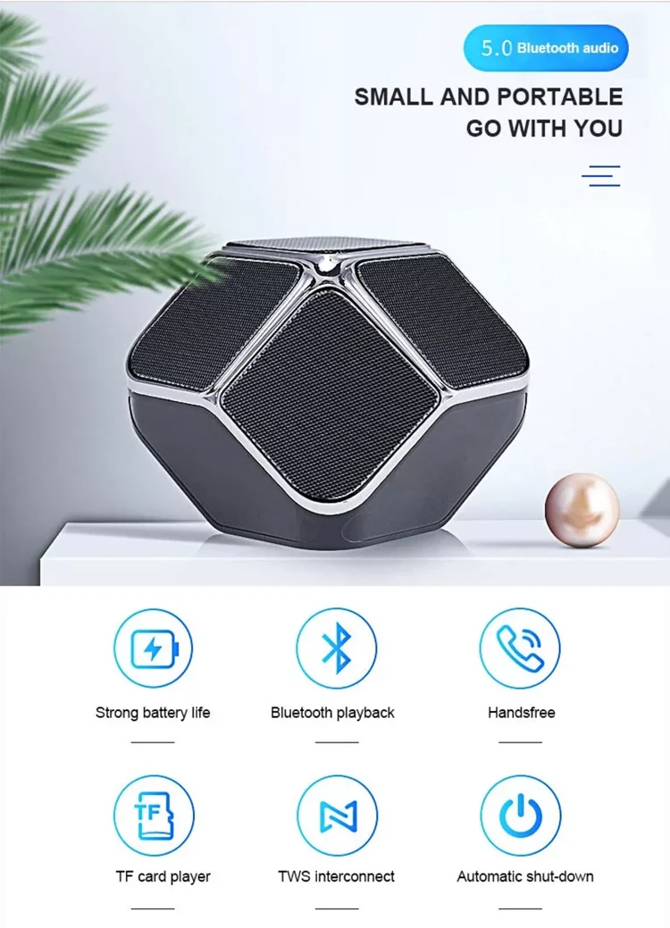 Hot Selling Touch Button FM Radio Wireless Speaker Handfree Celling Bluetooth Speaker With TF Card - ANKUX.COM