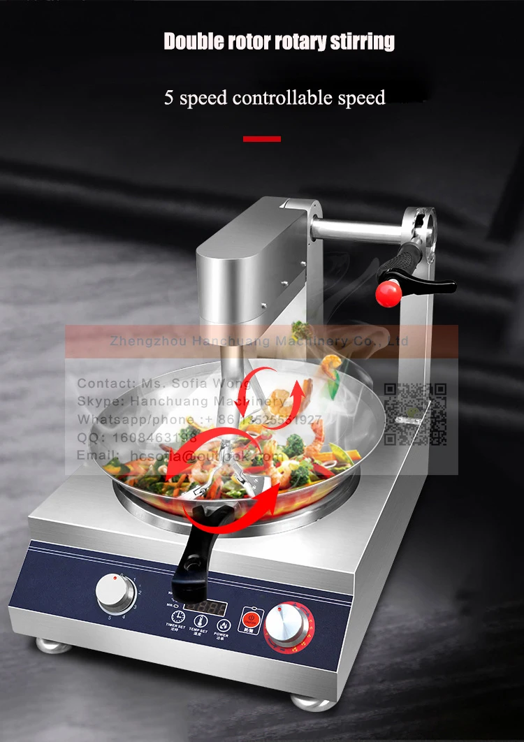 Restaurant Intelligent Cooking Robot Cooker Rotating Automatic Wok Cooking Machine Fry Fried Rice Machine