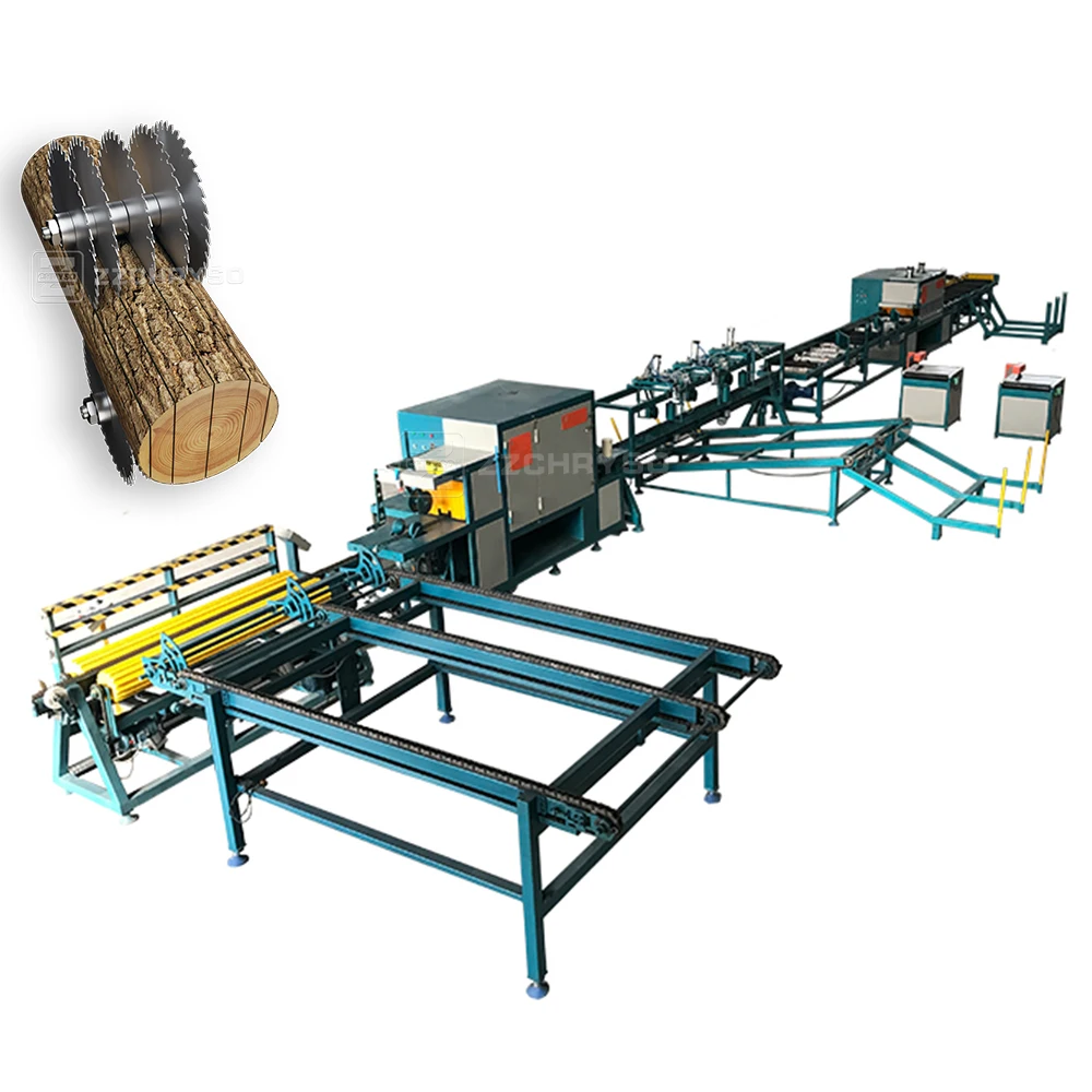 ZZCHRYSO Round Log Multi Rip Saw Circular Saw Wood Saw Machine Production Line