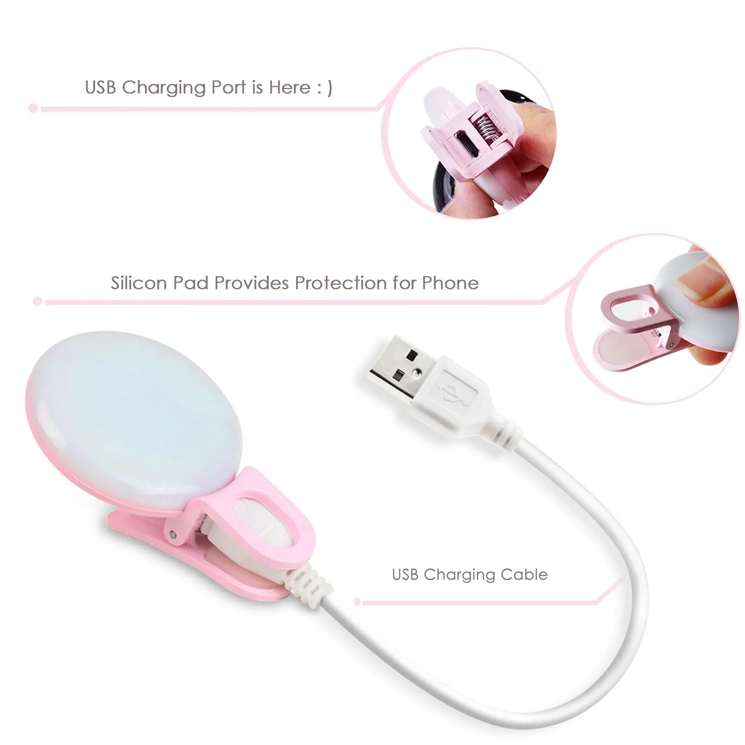 Portable Rechargeable MINI Smartphone Selfie LED Fill Light