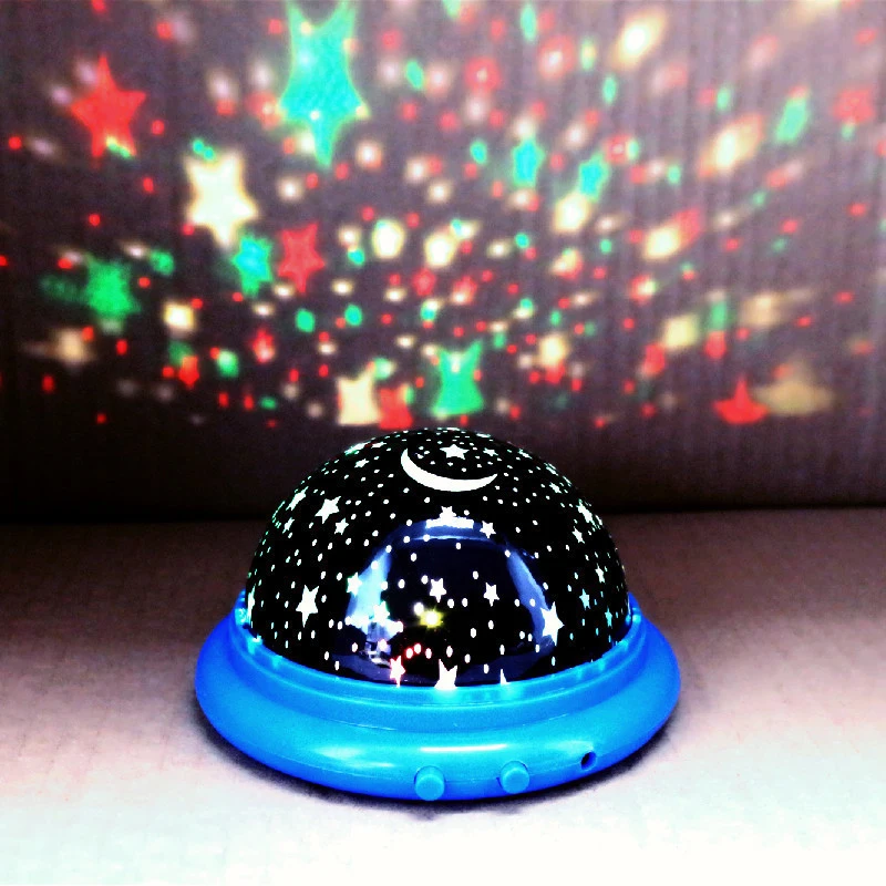 Flicker Night Light Projector Rotating Starry Sky Colorful Starry Sky ...