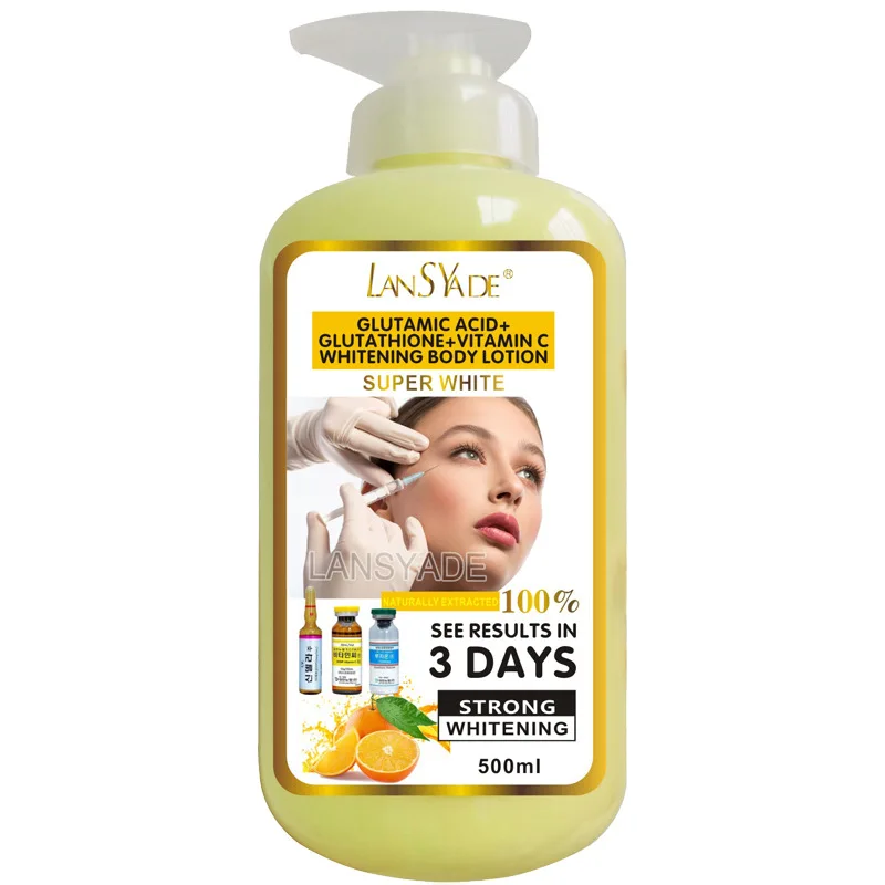 glutathione vitamin c and body lotion Premium Quality Skin Brightening Whitening Moisturizing Formula 500mL Granions Complexe Anti-Tâche Glutathion