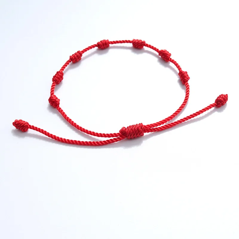 7 Knots Red String Bracelet For Protection Good Luck Amulet For Success ...