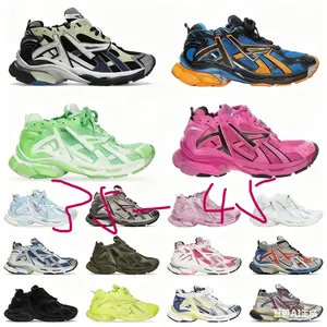 Hot-Selling Designer Mens Lace-up Marathon Running Shoes Mesh Material High for Cushion Leather Printed Logo for Summer Sports