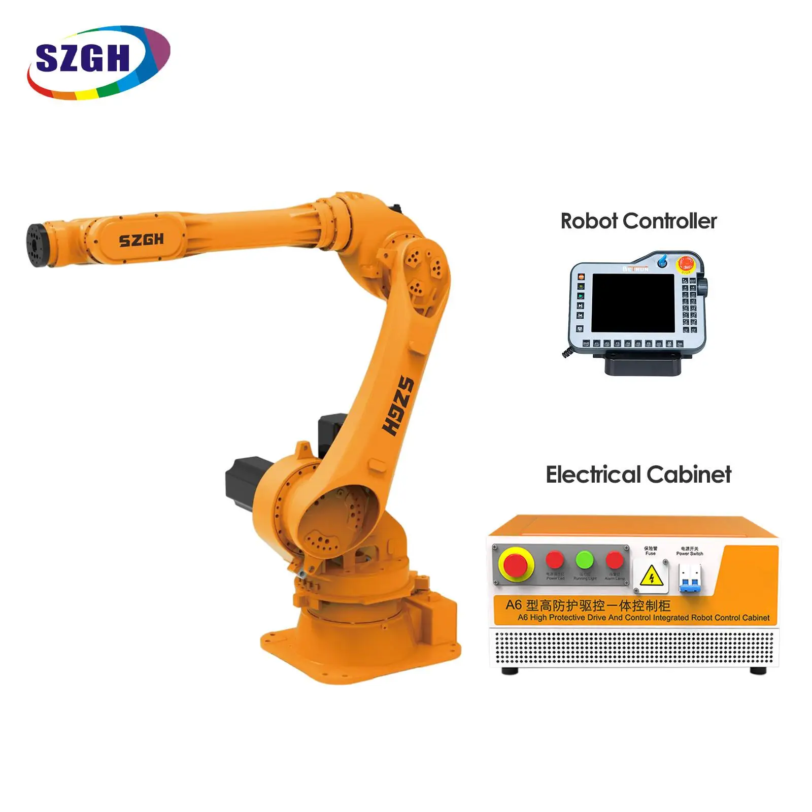 High Precision Gear General Robot Arm General Robot Arm Payload 50kg Reach 2100mm SZGH T2100 6 Axis Industrial Robot Arm