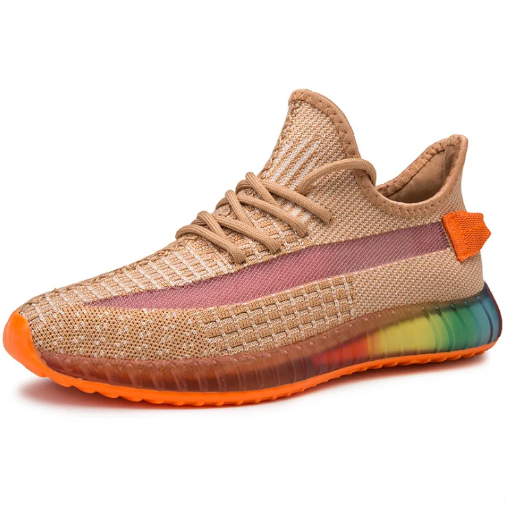 rainbow yeezy shoes