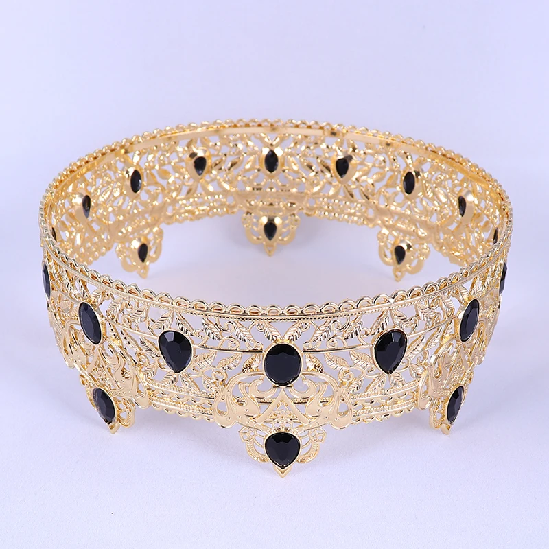 Мужской хит продаж свадебный Новый головной убор со стразами в форме сердца для невесты Круглый Сплав большая корона для конкурса красота