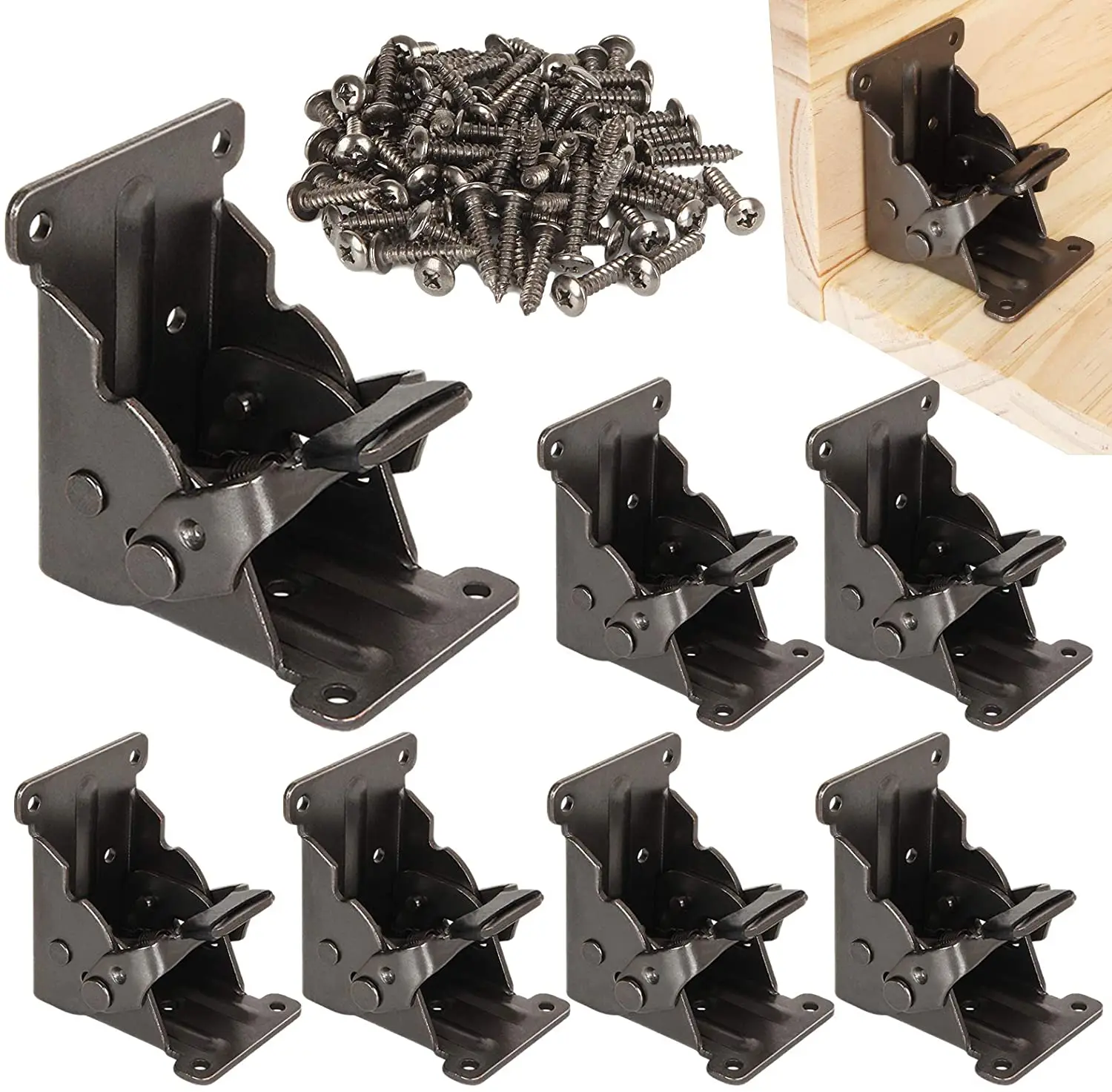 Folding Bracket Self Lock Extension Table Bracket Hinge Metal Drop Leaf Supports for Table
