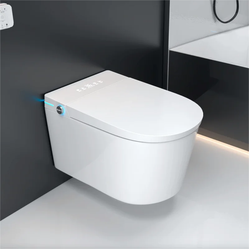 Concealed Cistern Wall Hang WC Toilet Bowl Bathroom Automatic Tankless Intelligent Wall Mounted Smart Toilet