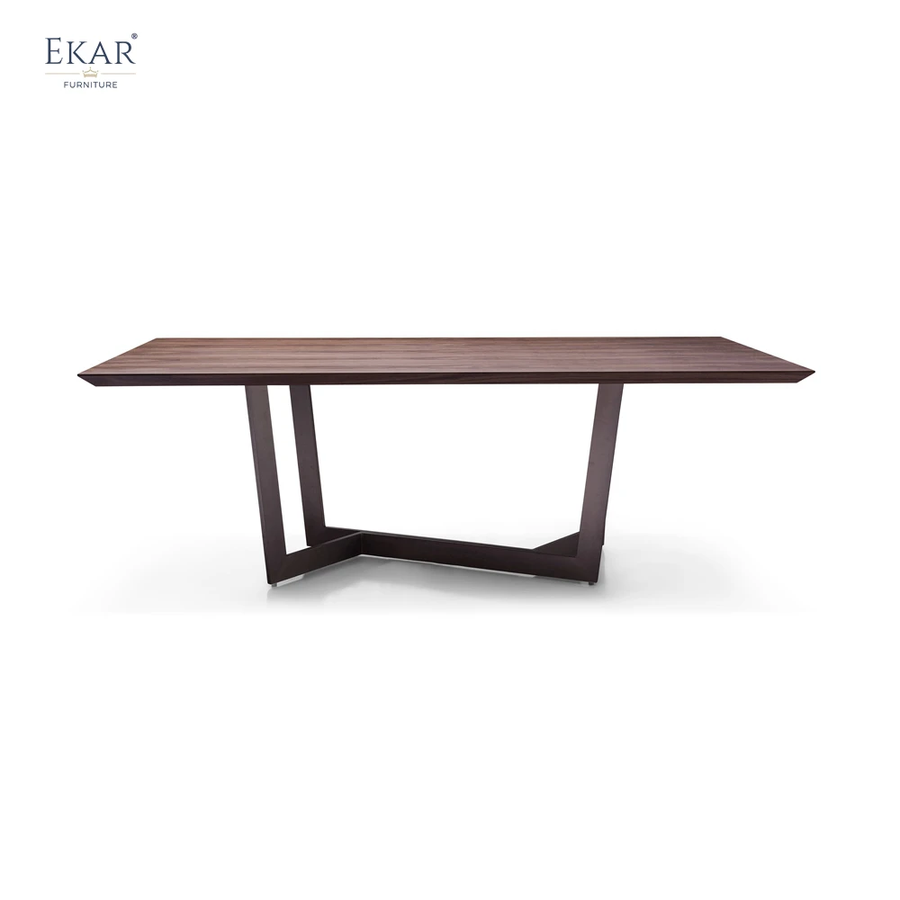 Modern Wooden Dining Table with Spacious Surface for Family Meals