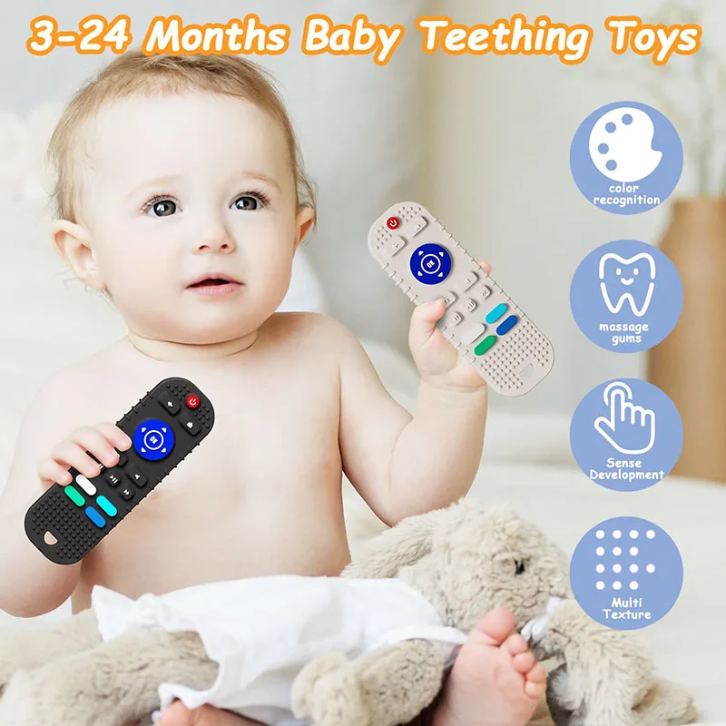 Yimei Remote Control Shape Soft Silicon Baby Chew Teether Teething Toys ...