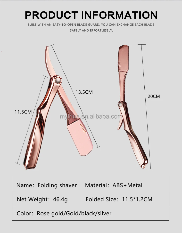 Electroplating Single Blade Razor - Manual Barber Shaving Knife