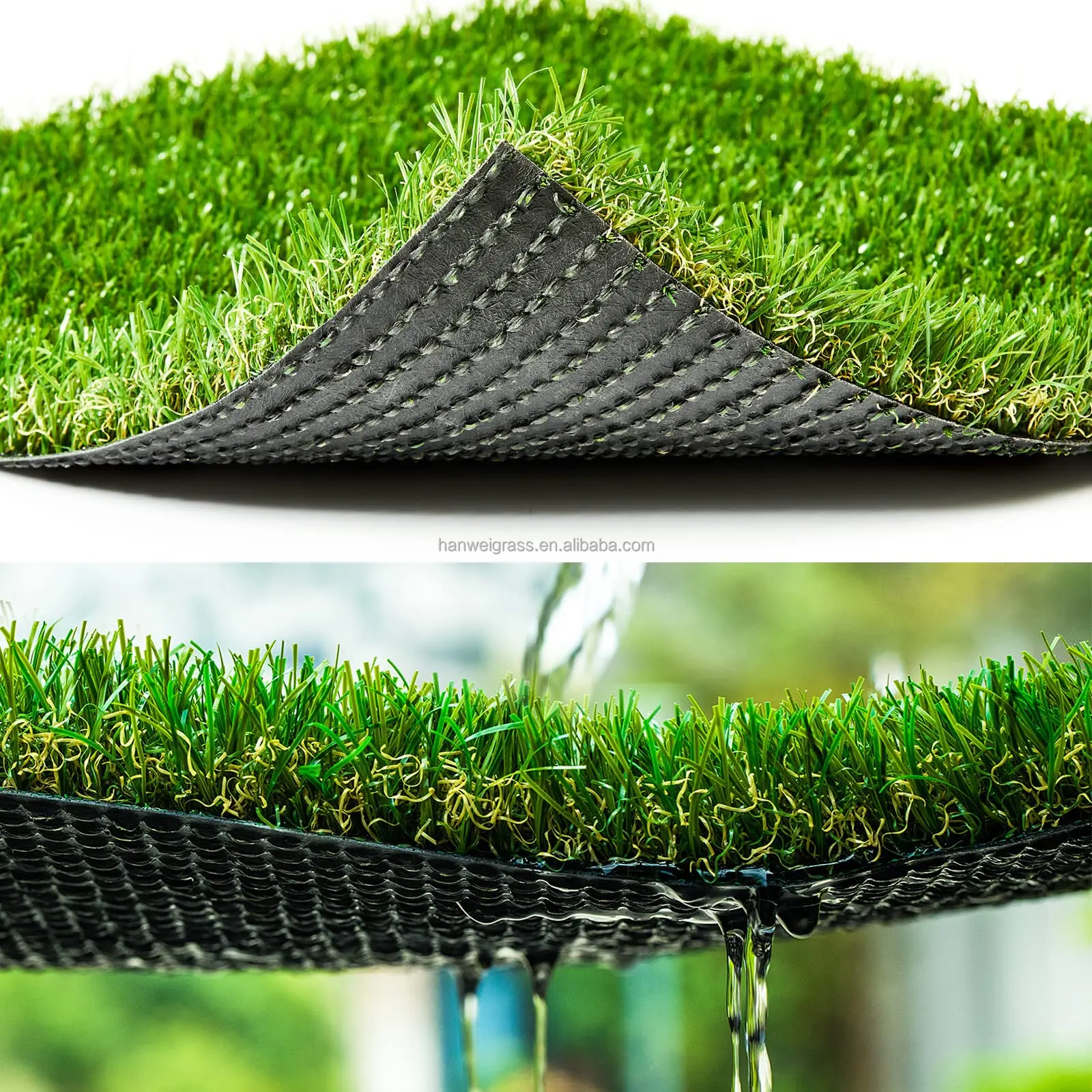 Artificial Grass Excellent Permeability Heat-absorbing Convenient Rainwater Drainage Water-saving Artificial Grass Turf