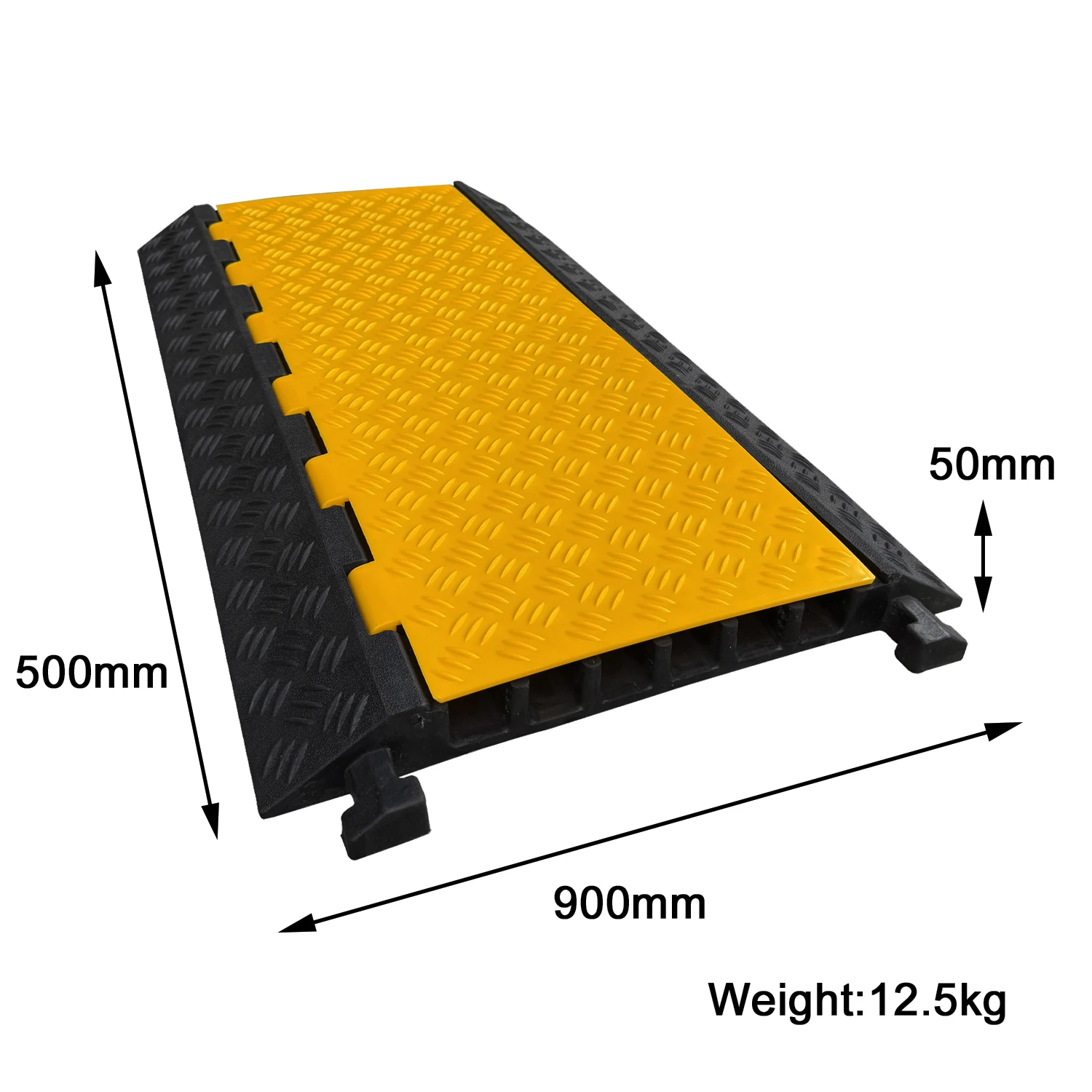 Heavy-Duty 6-Channel Cable Protector Ramp High-Speed Traffic Management Tool with Safety Features Speed Bumps manufacture
