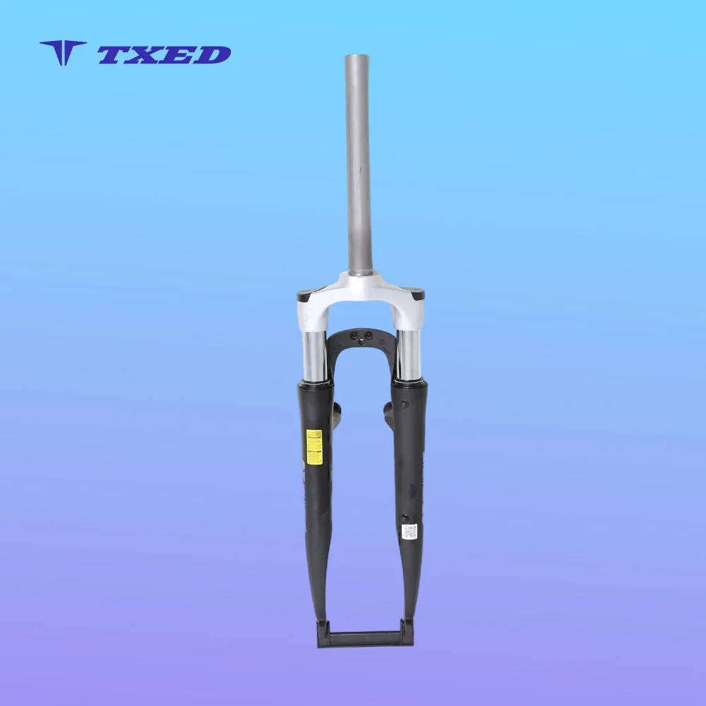 High-Performance Aluminum Suspension Fork with Coil Spring and Silver Crown for BMX Road Bikes & Kids' Bikes
