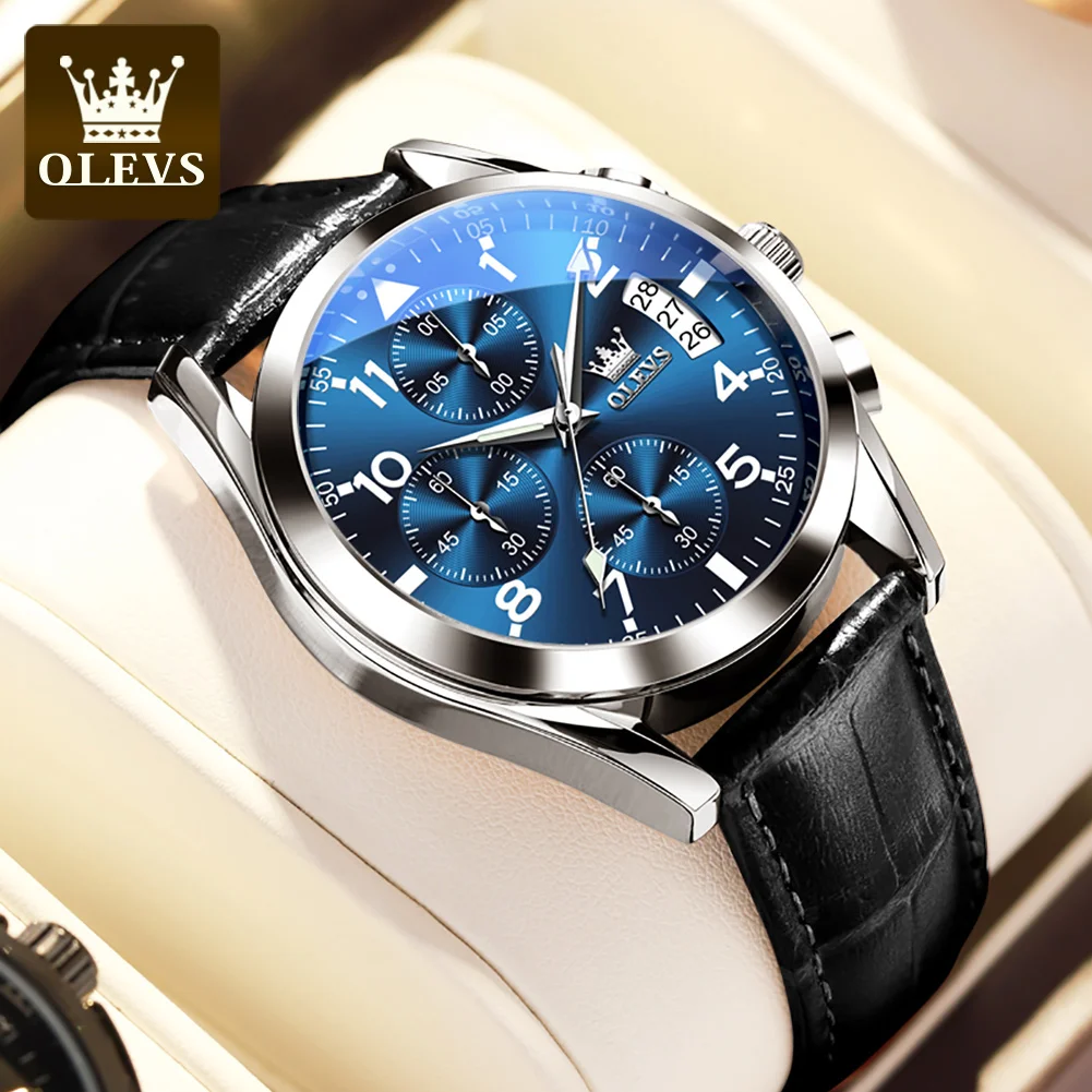 Olevs 2878 Luxus japanische Quarz Design Uhr Business Fashion