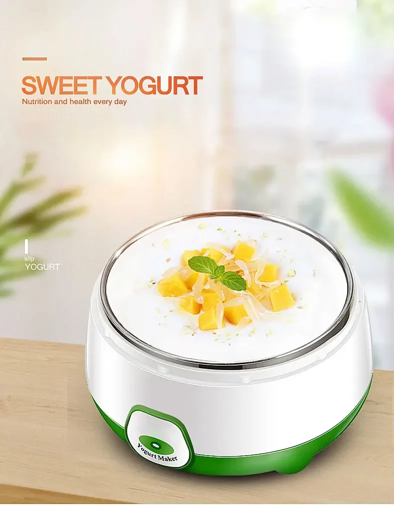 Electric Yogurt Machine Fully Automatic Yogurt Making Machine Multifunctional Cook Machine Stainless Steel Container Yogurt DIY