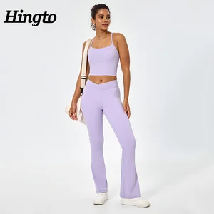 Yoga Active Training Gym Wear Sports Bra Top Sportswear Gym Fitness Set Yoga Fitness Wear 2 Set for Women Flared Sportswear Sets