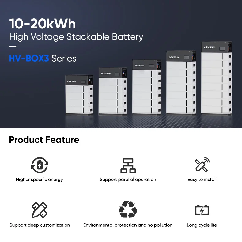 Lovsun 10kwh 20kwh High voltage Energy Storage Battery Home Stacking Easy Installation solar power system for home with CE manufacture