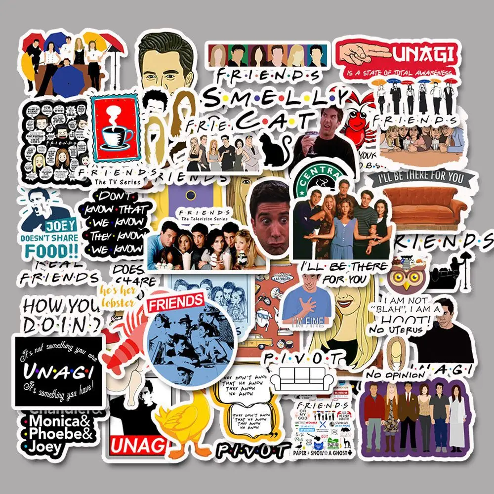 100 Adesivi Misti Della Serie TV Friends – Pacco Da 100 Pezzi Per Fan