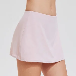 Women's Double-Layer Fitness Yoga Shorts Skirt Elastic Waist Sports Pleated Golf Tennis Wear Custom Mini Tennis Skirt