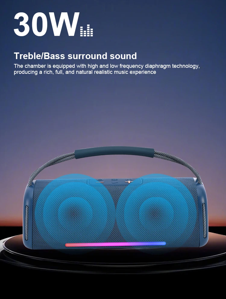 Kisonli K10 30w Bass Radio Blue tooth Speaker