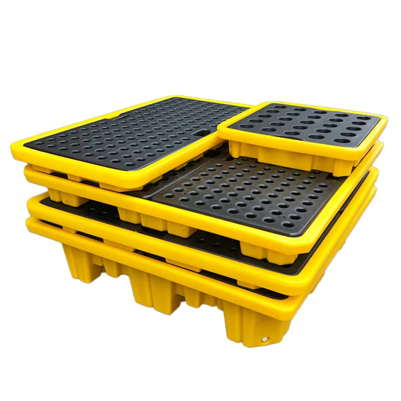 Factory Supply Heavy Duty Reusable Containment Tray Spill Pallet for Chemical Storage