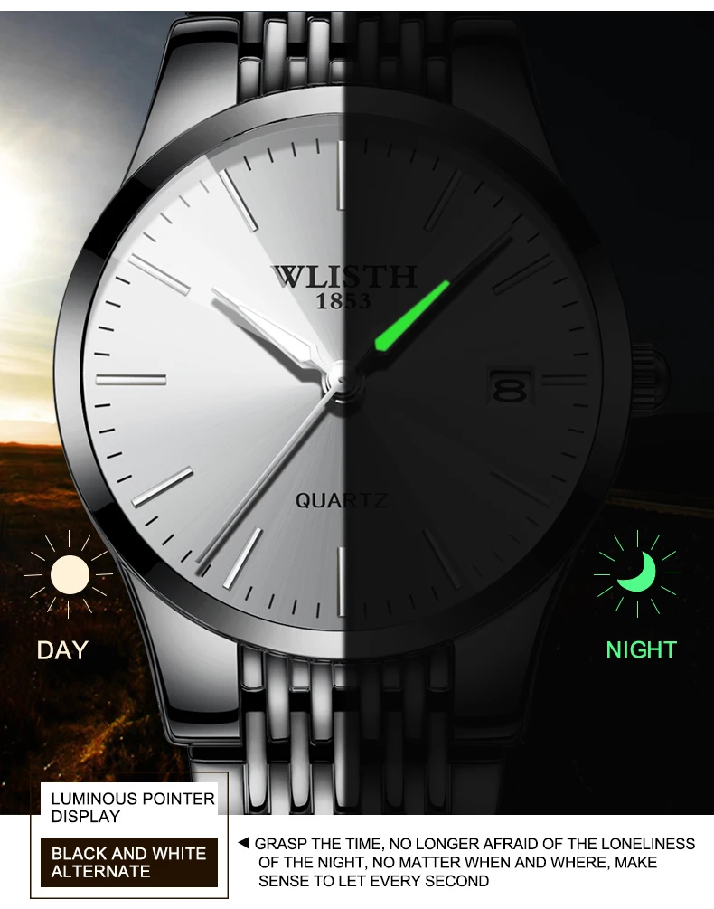 Generic Wlisth Men's Wrist Watch Waterproof Quartz Watch With Stainless  Steel | Jumia Nigeria