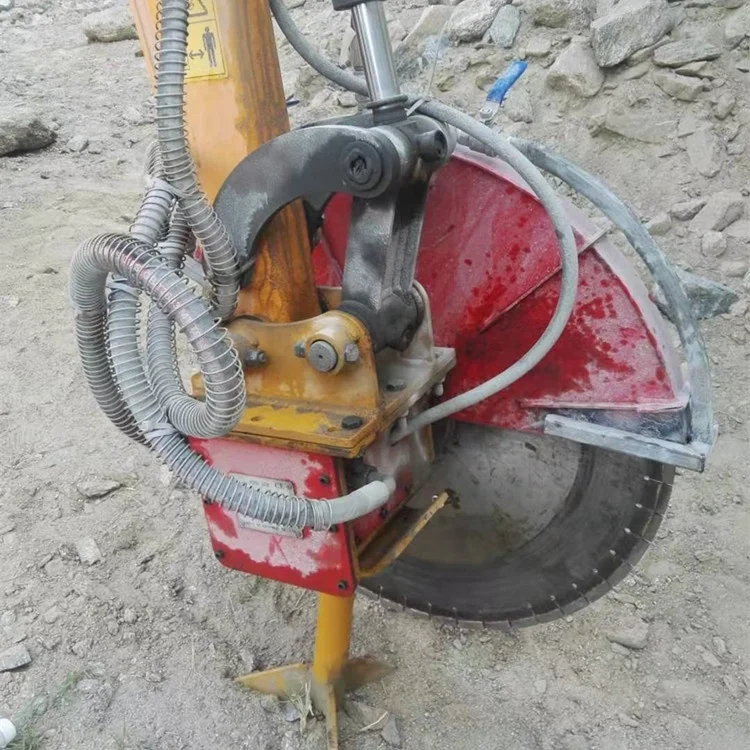 High Efficiency Excavator-Mounted Rock Cutting Machine Stone Machinery with Motor Core Components for Granite