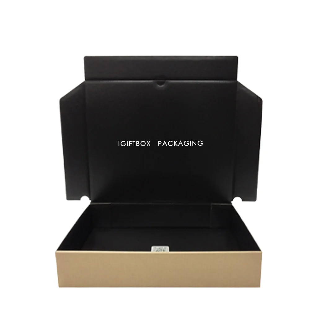 Luxury Custom Logo Recycled Corrugated Cardboard Chocolate Box Matt Lamination Self Erecting Custom Size for Clothing Shoes