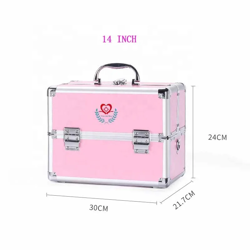 Lockable On-Board Sliding Box for Security Lock Emergency First Aid Medicine Kit Storage Medication Large Space Box with Handle